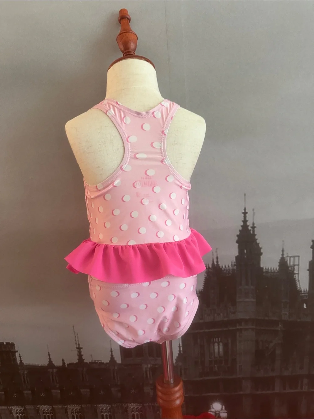 Disney Pink Minnie Mouse Girls Two-Piece Swim Set